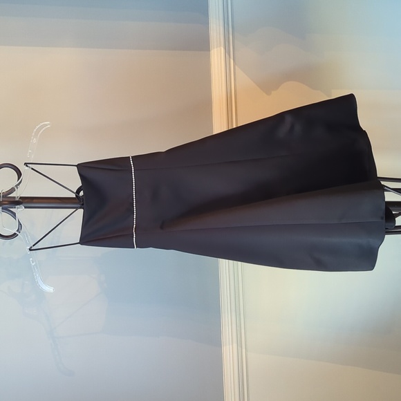 Y2K Strappy black backless a-line cocktail dress - Picture 1 of 7